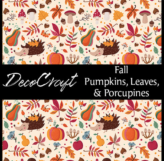 DecoCraft - Fall - Pumpkins, Leaves, and Porcupines