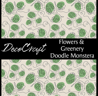DecoCraft - Flowers & Greenery - Doodle Monstera