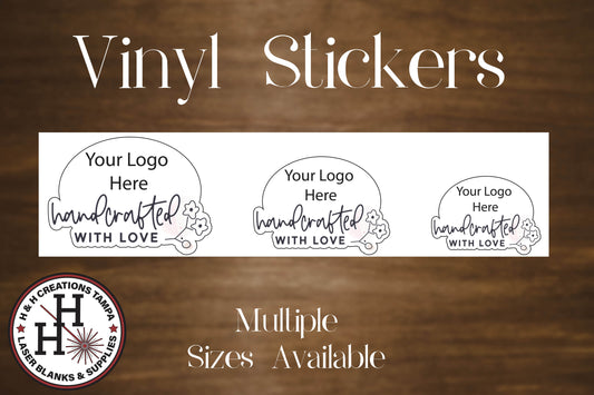 Custom Logo - Vinyl Business Sheet Stickers - Handcrafted with Love