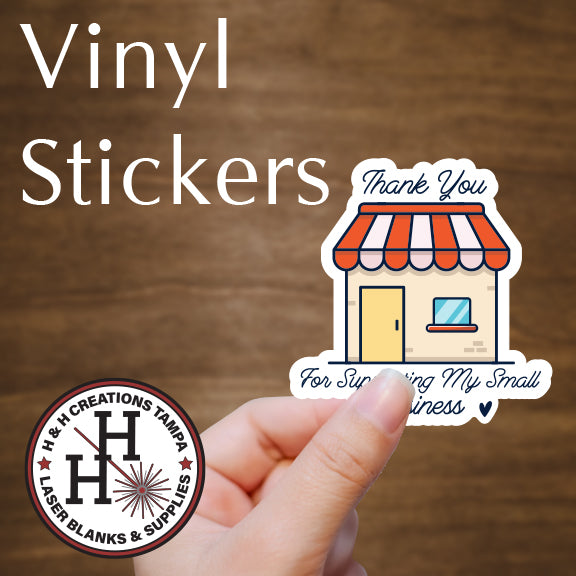 Vinyl Stock Business Stickers - Thank You - For Shopping at My Small Business