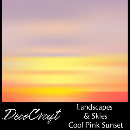 DecoCraft - Landscapes & Skies - Cool Pink Sunset