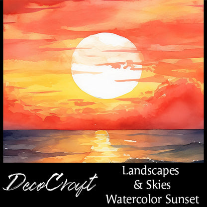 DecoCraft - Landscapes & Skies -Watercolor Sunset