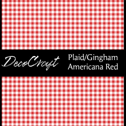 DecoCraft- Americana - Plaid Gingham - Americana Red