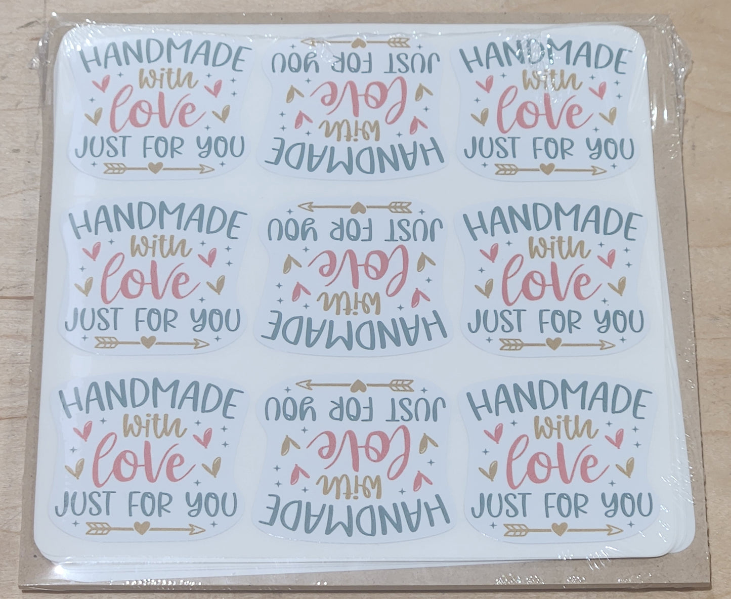 Vinyl Stock Business Stickers - Handmade with Love - Just for You