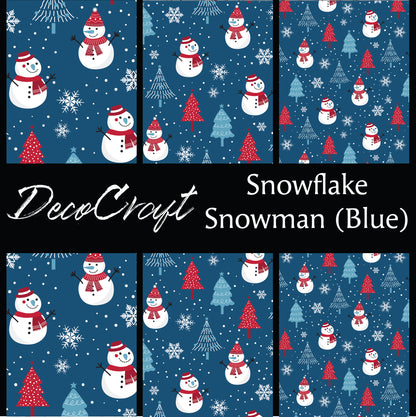 DecoCraft Christmas - Snowman - Snowflake Snowman Blue
