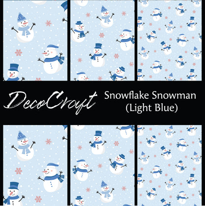 DecoCraft Christmas - Snowman - Snowflake Snowman Light Blue