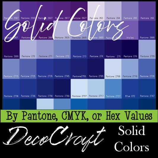 DecoCraft - Solid Colors - Pick Your Color