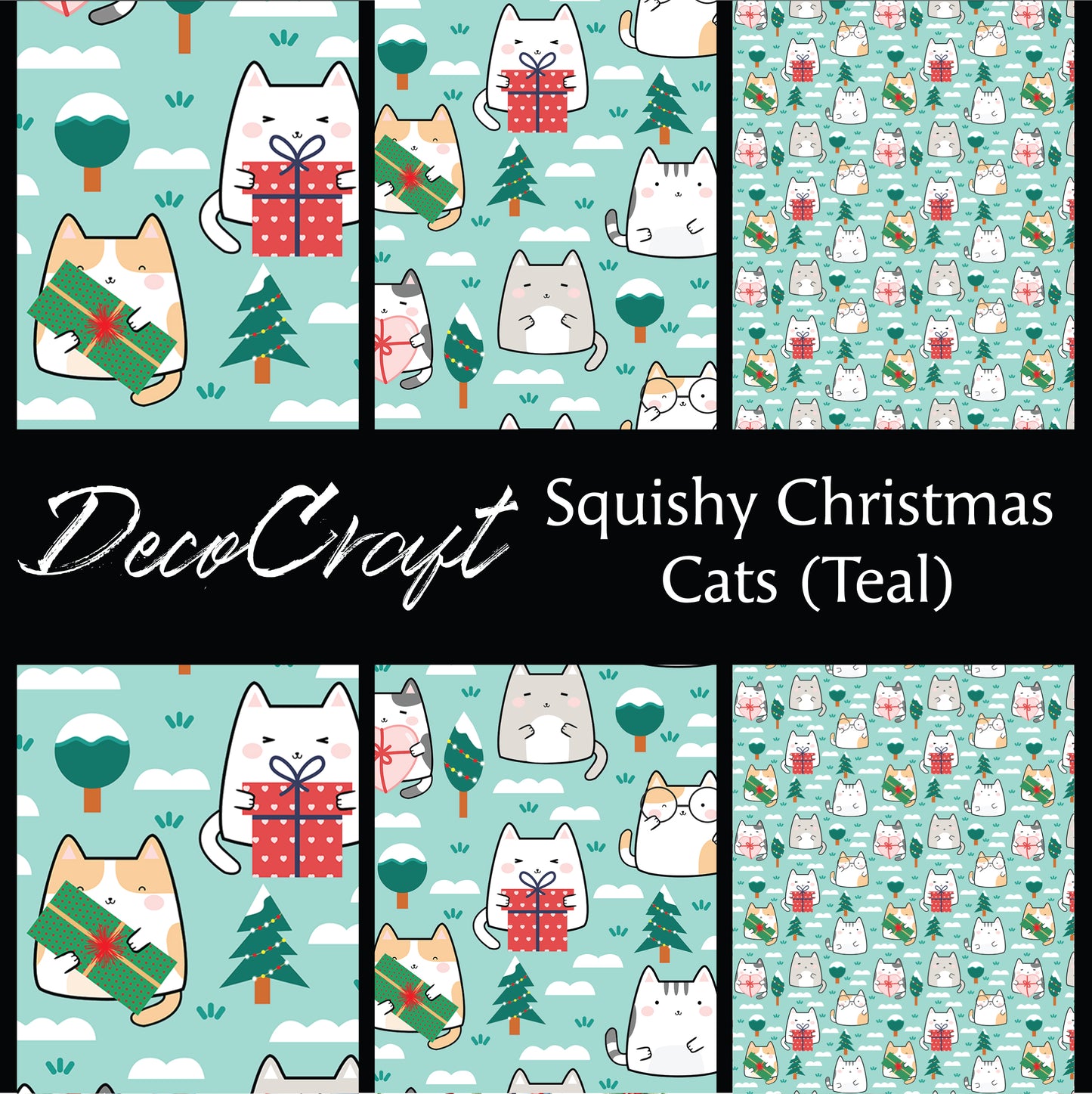 DecoCraft Christmas - Christmas Cats- Kawaii Squishy Christmas Cats
