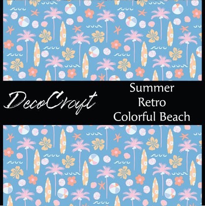 DecoCraft - Summer - Retro Colorful Beach