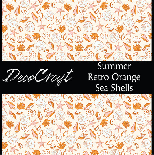 DecoCraft - Summer - Retro Orange Sea Shells