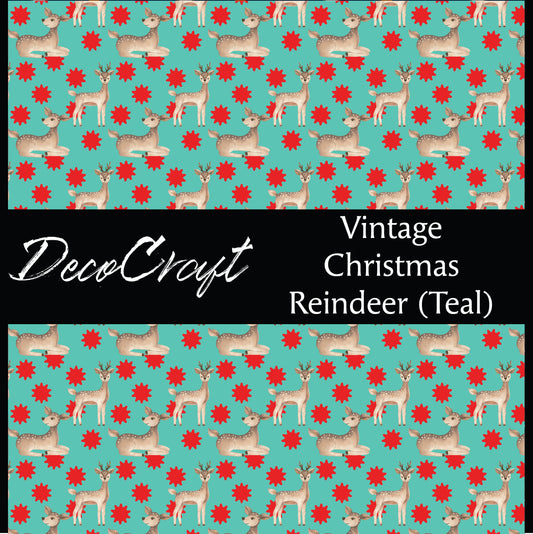 DecoCraft Christmas - Vintage Christmas - Reindeer Teal