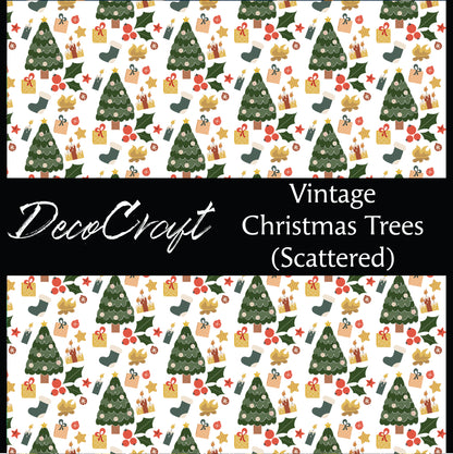 DecoCraft Christmas - Vintage Christmas Trees Scattered