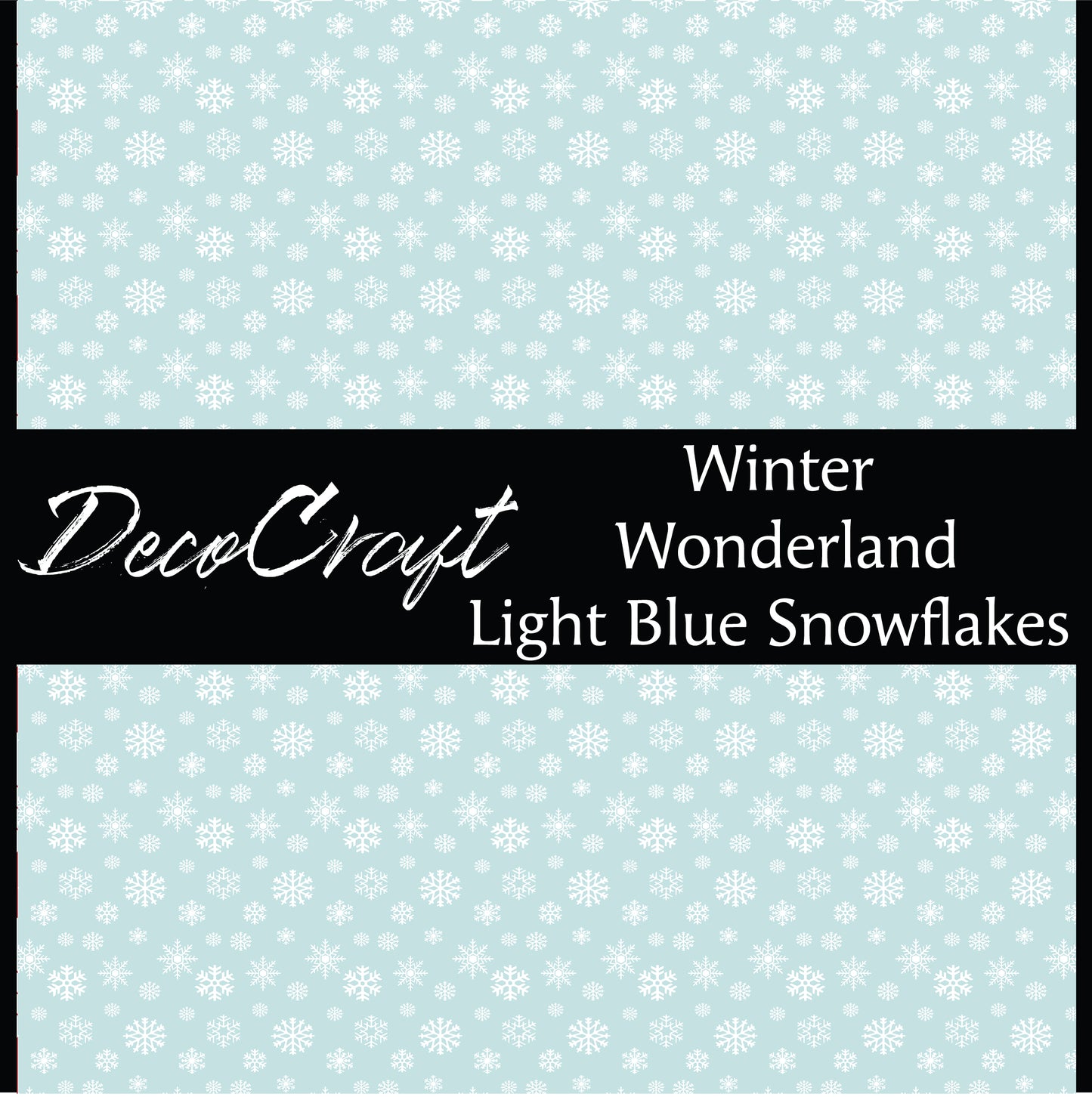 DecoCraft Christmas - Winter Wonderland - Light Blue Snowflakes
