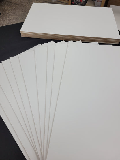 1/8" Premium Double-Sided White MDF Draft Board 11.75" x 19"